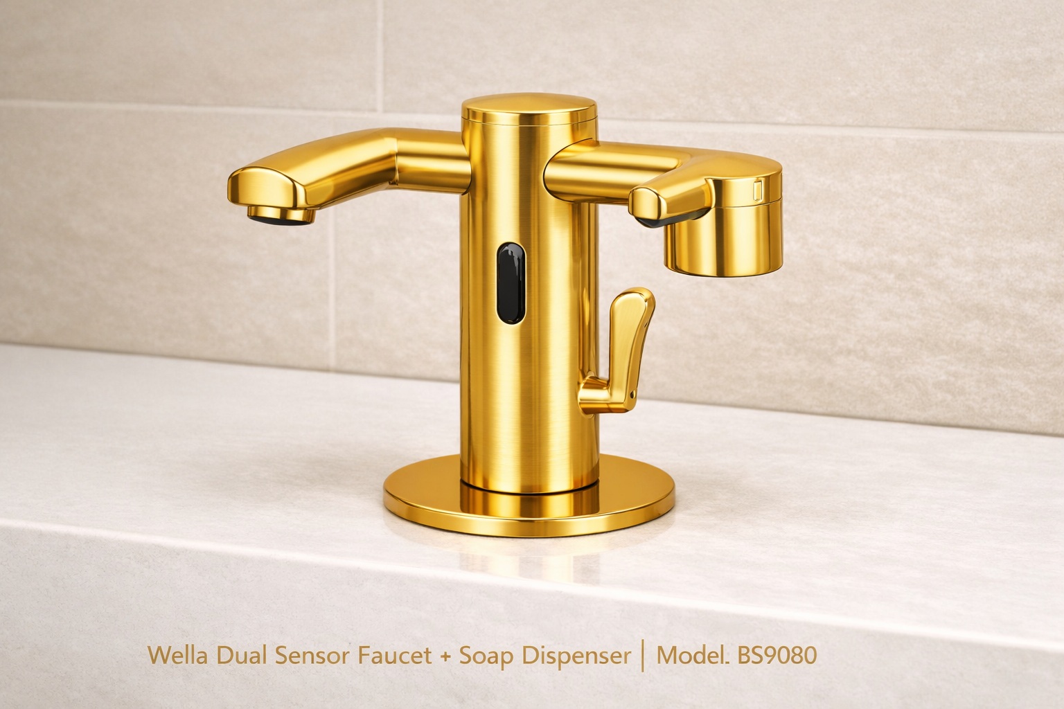 BathSelect Wella Commercial Dual Sensor Faucet with Soap Dispenser - BS9080